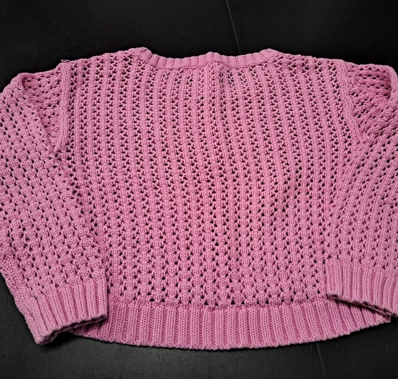 Pretty In Pink Pandemonium Cropped Girl's Sweater Size M (10-12) - Picture 4 of 10
